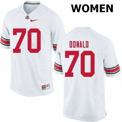 Women's Ohio State Buckeyes #70 Noah Donald White Nike NCAA College Football Jersey Limited NAM7744YK